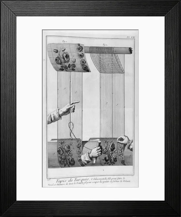 Framed Print : Carpet of Turkey, 1751-1777. Artist: Denis Diderot Framed Print : Carpet of Turkey, 1751-1777. Artist: Denis Diderot