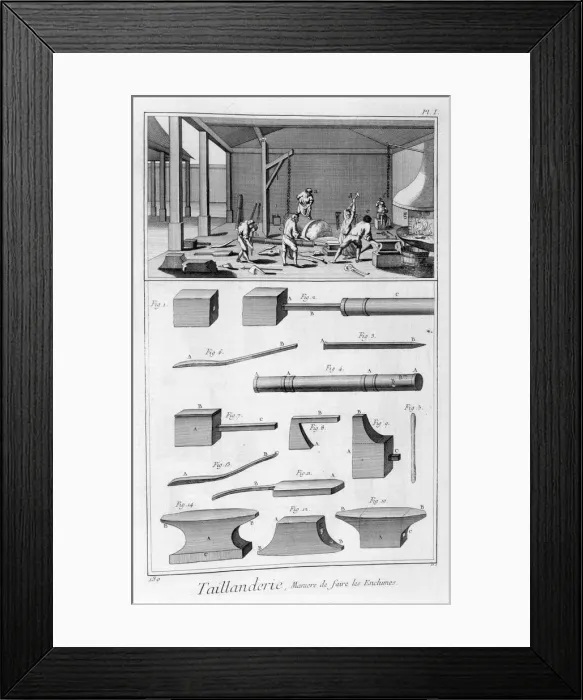 Framed Print : Edge-tool industry, 1751-1777 Framed Print : Edge-tool industry, 1751-1777