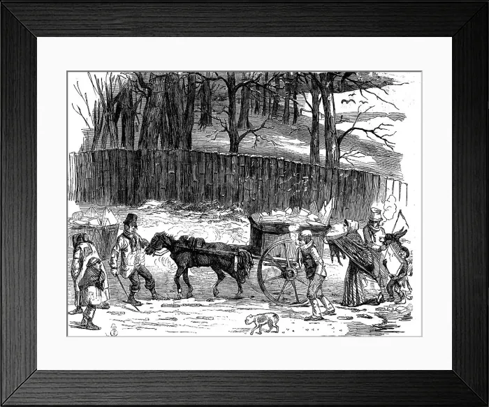 Framed Print : London ice carts, 1850 Framed Print : London ice carts, 1850