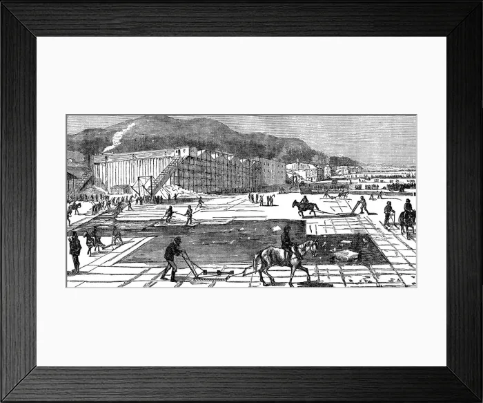 Framed Print : Ice gathering on the Hudson River near New York, USA, 1875 Framed Print : Ice gathering on the Hudson River near New York, USA, 1875