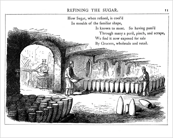 Interior of a sugar refinery, 1860