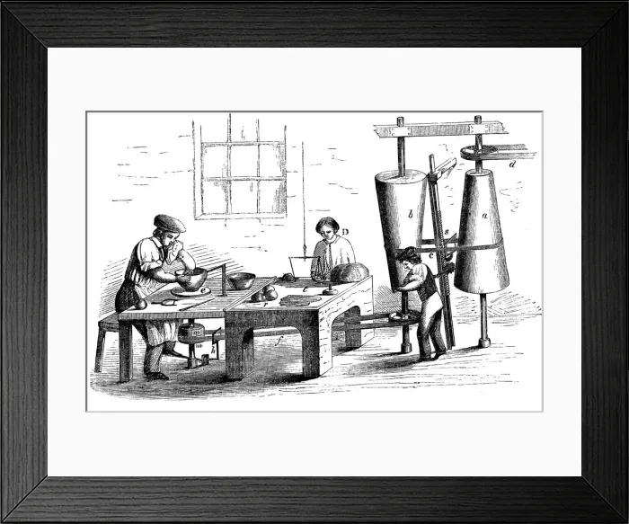 Framed Print : Throwing an earthenware vessel, c1860 Framed Print : Throwing an earthenware vessel, c1860