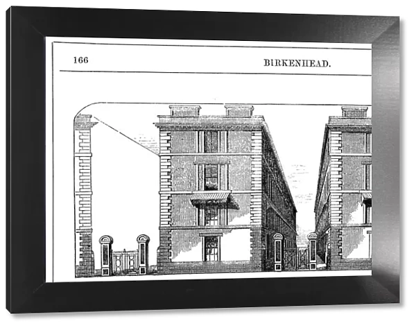 Low rental workmens dwellings built by the Birkenhead Dock Co, c1844 (c1860)