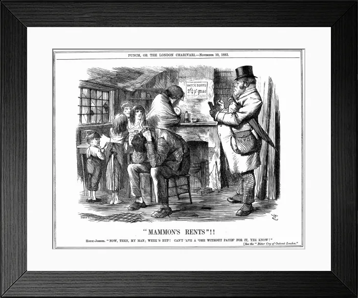 Framed Print : Mammons Rents, 1883 Framed Print : Mammons Rents, 1883