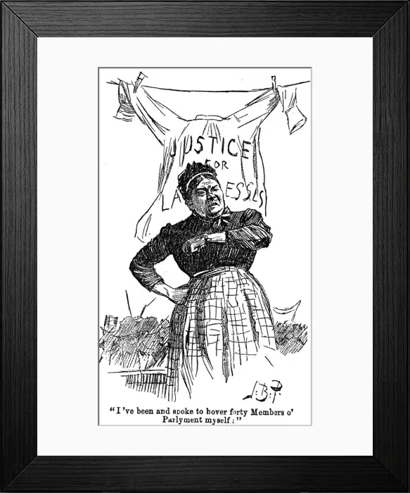 Framed Print : Laundresses strike, 1891