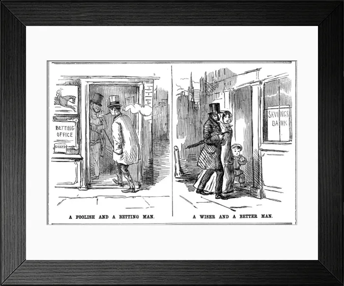 Framed Print : A Foolish and a Betting Man and A Wise and a Better Man, 1852 Framed Print : A Foolish and a Betting Man and A Wise and a Better Man, 1852