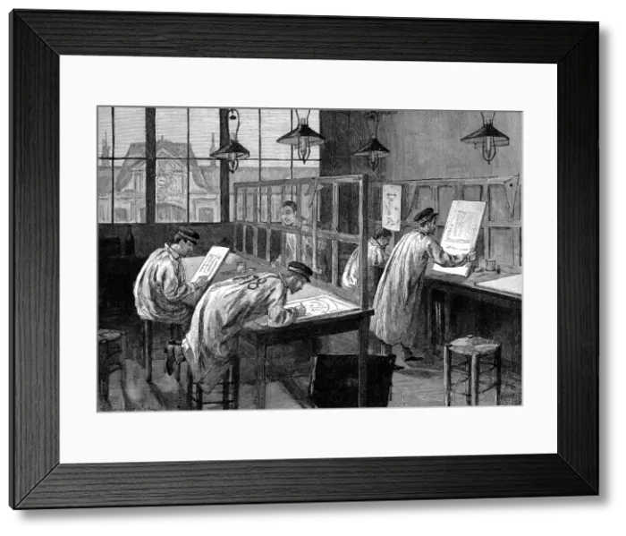 Framed Print : Students at l Ecole Centrale des Arts et Manufactures, Paris, 1887