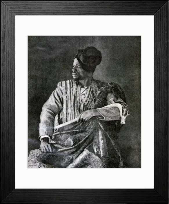 Framed Print : The chief Dahomey envoy for king Behanzin in Paris, 1893. Artist: F Meaulle Framed Print : The chief Dahomey envoy for king Behanzin in Paris, 1893. Artist: F Meaulle