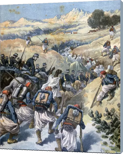 Battle with the Brigands, Algeria, 1892. Artist: Frederic Lix