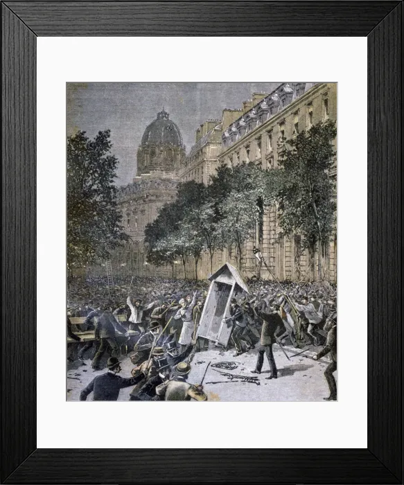 Framed Print : Rioting in Paris, 1893 Framed Print : Rioting in Paris, 1893