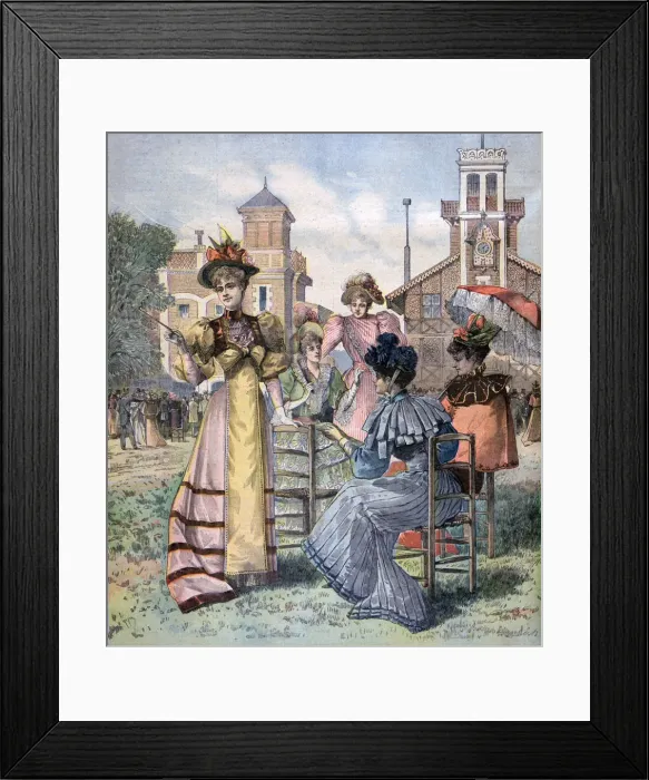 Framed Print : Longchamp races in spring, Paris, 1893 Framed Print : Longchamp races in spring, Paris, 1893