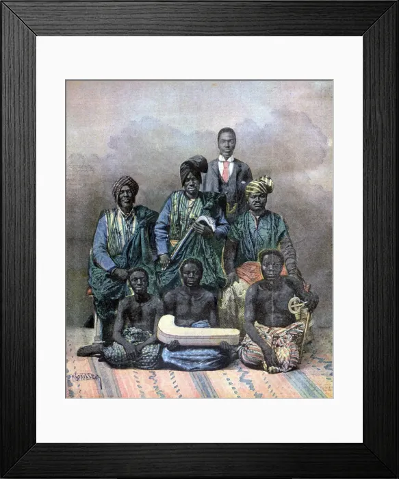 Framed Print : King Behanzin of Dahomey, 1893. Artist: F Meaulle Framed Print : King Behanzin of Dahomey, 1893. Artist: F Meaulle