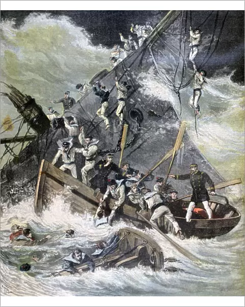 Shipwreck of the La Bourdonnais, Sainte Marie, Madagascar, 1893. Artist: Henri Meyer
