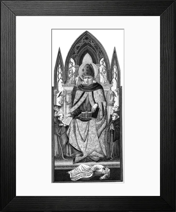 Framed Print : St Augustine of Hippo (350-430), 19th century Framed Print : St Augustine of Hippo (350-430), 19th century
