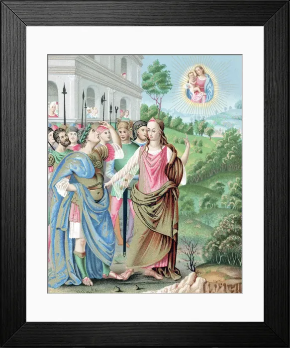 Framed Print : The Tiburtine Sibyl announcing to Caesar the coming of Jesus, 16th century Framed Print : The Tiburtine Sibyl announcing to Caesar the coming of Jesus, 16th century