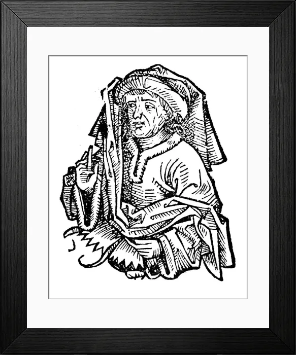 Framed Print : Averroes (Ibn Rushd) (1126-1198), eminent medieval Islamic philosopher, 1493 Framed Print : Averroes (Ibn Rushd) (1126-1198), eminent medieval Islamic philosopher, 1493