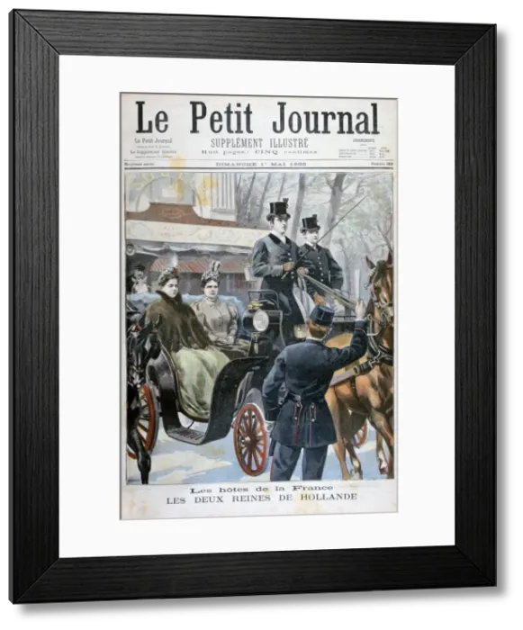 Framed Print : The two queens of Holland visiting Paris, France, 1898. Artist: F Meaulle Framed Print : The two queens of Holland visiting Paris, France, 1898. Artist: F Meaulle