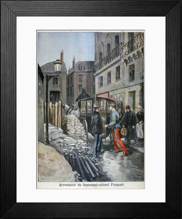 Framed Print : The arrest of lieutenant-colonel Picquart, 1898. Artist: F Meaulle Framed Print : The arrest of lieutenant-colonel Picquart, 1898. Artist: F Meaulle