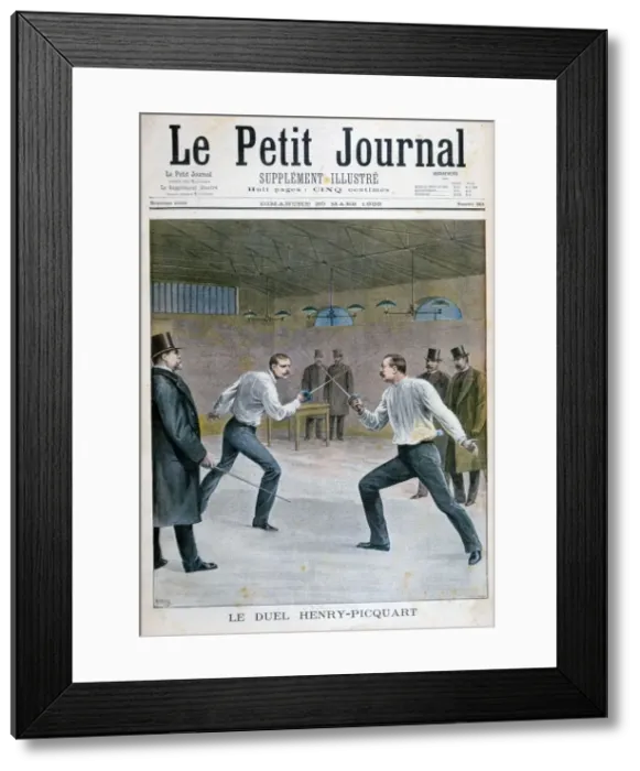 Framed Print : Henry-Picquart duel, 1898. Artist: Henri Meyer Framed Print : Henry-Picquart duel, 1898. Artist: Henri Meyer