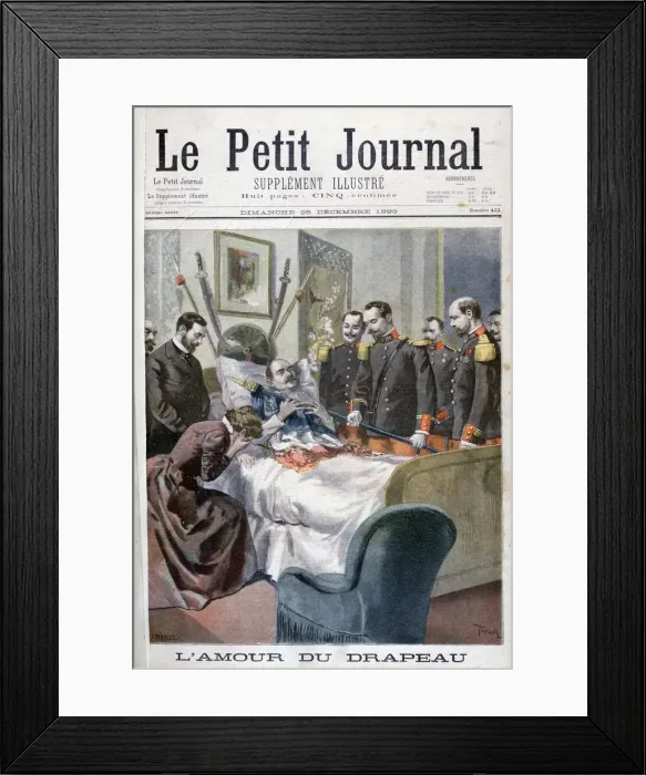 Framed Print : Love of the flag, 1898. Artist: F Meaulle Framed Print : Love of the flag, 1898. Artist: F Meaulle