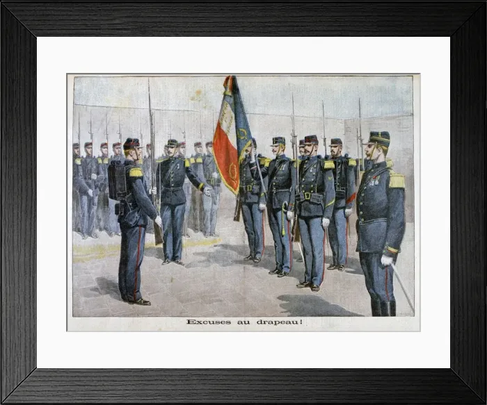 Framed Print : Presenting excuses to the flag, Toulon, France, 1898 Framed Print : Presenting excuses to the flag, Toulon, France, 1898