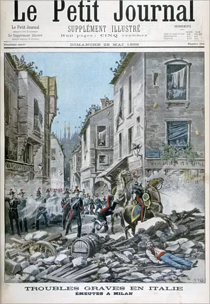 Serious disorders and rioting in Milan, Italy, 1898. Artist: Henri Meyer