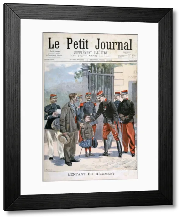 Framed Print : The child of the regiment, 1898. Artist: F Meaulle Framed Print : The child of the regiment, 1898. Artist: F Meaulle