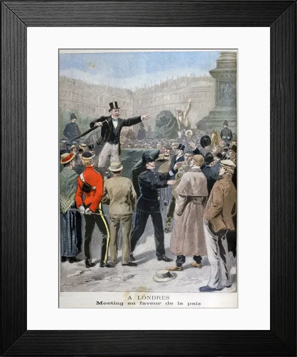 Framed Print : Meeting in favour of peace, London, 1899 Framed Print : Meeting in favour of peace, London, 1899