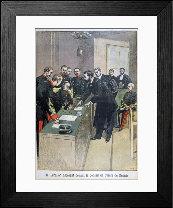 Framed Print : Alphonse Bertillon, French law enforcement officer, 1899. Artist: Oswaldo Tofani Framed Print : Alphonse Bertillon, French law enforcement officer, 1899. Artist: Oswaldo Tofani