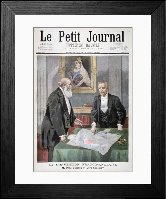 Framed Print : The Anglo-French Convention, 1899. Artist: Oswaldo Tofani Framed Print : The Anglo-French Convention, 1899. Artist: Oswaldo Tofani