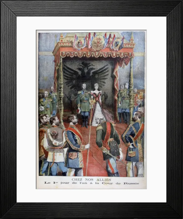 Framed Print : New Years Day reception at the Russian court, 1897. Artist: Henri Meyer Framed Print : New Years Day reception at the Russian court, 1897. Artist: Henri Meyer