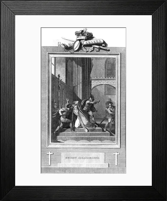 Framed Print : The murder of Thomas a Becket, 1170 (1825) Framed Print : The murder of Thomas a Becket, 1170 (1825)