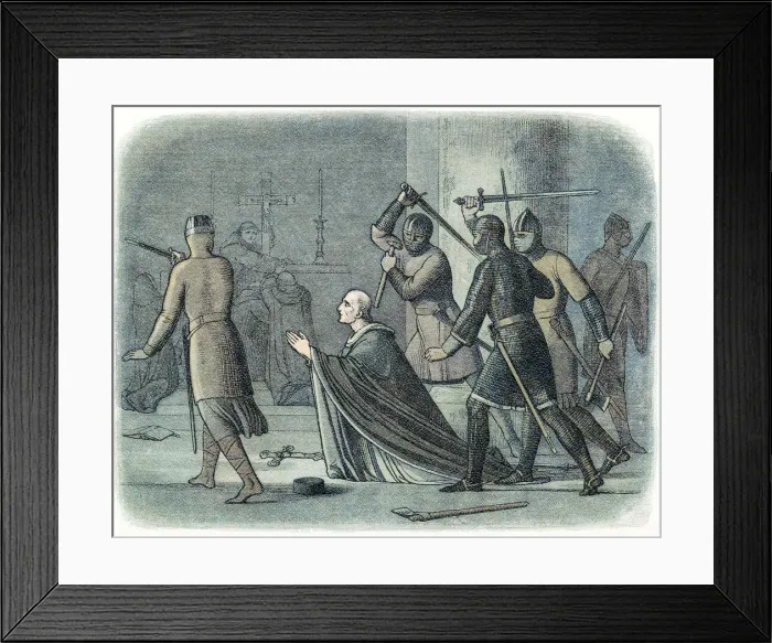 Framed Print : The murder of Thomas a Becket, 1170 (1864) Framed Print : The murder of Thomas a Becket, 1170 (1864)