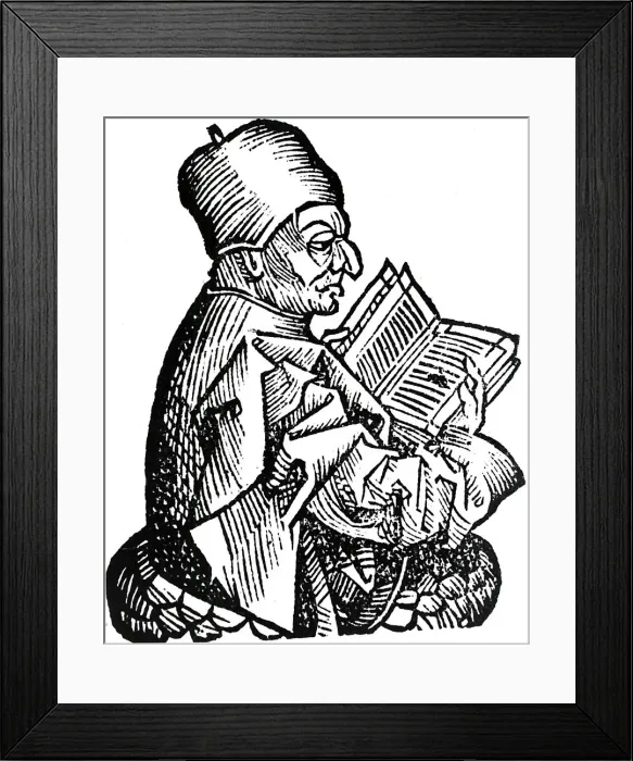 Framed Print : The Venerable Bede (c673-735), Anglo-Saxon theologian, scholar and historian, 1493 Framed Print : The Venerable Bede (c673-735), Anglo-Saxon theologian, scholar and historian, 1493