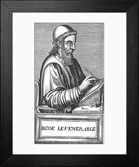 Framed Print : The Venerable Bede (c673-735), Anglo-Saxon theologian, scholar and historian, c1584 Framed Print : The Venerable Bede (c673-735), Anglo-Saxon theologian, scholar and historian, c1584