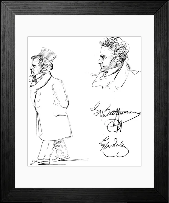 Framed Print : Ludwig van Beethoven (1770-1827), German composer Framed Print : Ludwig van Beethoven (1770-1827), German composer