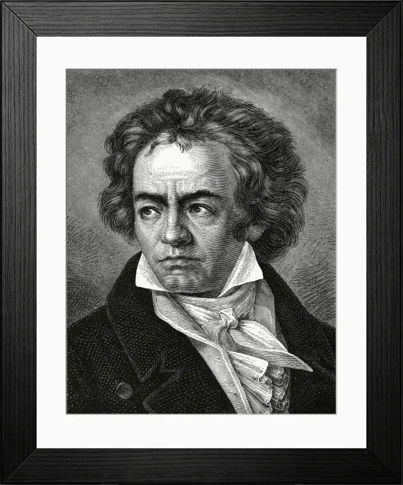 Framed Print : Ludwig van Beethoven (1770-1827), German composer Framed Print : Ludwig van Beethoven (1770-1827), German composer