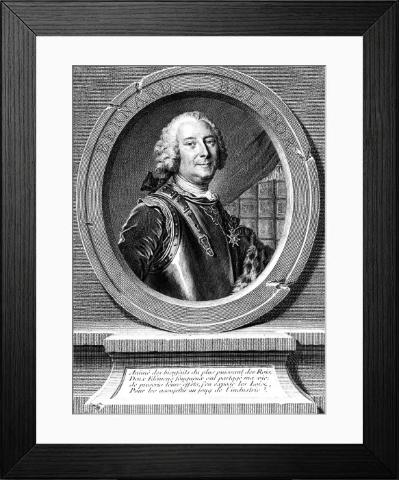 Framed Print : Bernard Forest Belidor (1693-c1761), French military and civil engineer, 1737 Framed Print : Bernard Forest Belidor (1693-c1761), French military and civil engineer, 1737