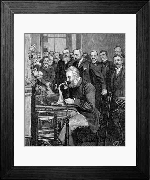 Framed Print : Alexander Graham Bell (1847-1922), Scottish-born American inventor Framed Print : Alexander Graham Bell (1847-1922), Scottish-born American inventor