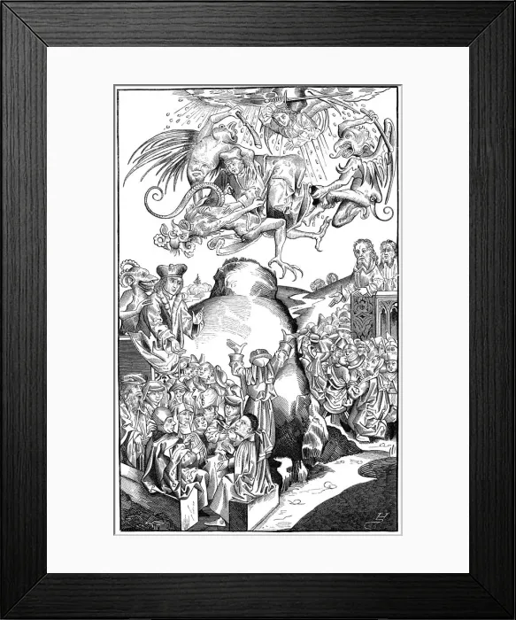 Framed Print : The Reign of Antichrist, 1493. Artist: Michel Volgemuth Framed Print : The Reign of Antichrist, 1493. Artist: Michel Volgemuth