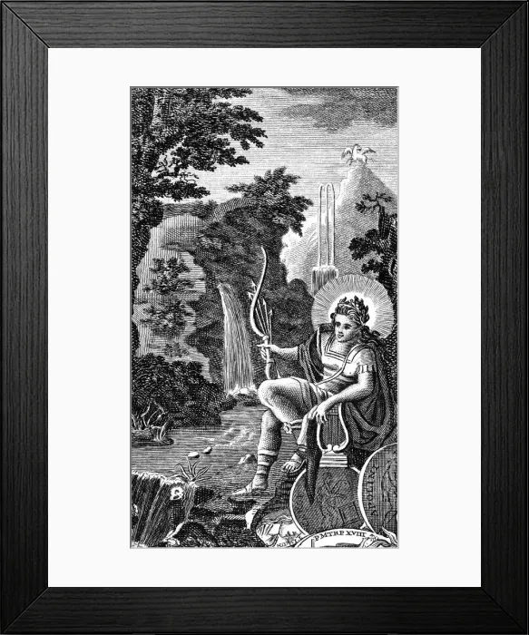 Framed Print : Apollo, Ancient Greek god of music, poetry, archery, prophecy and healing, 1798 Framed Print : Apollo, Ancient Greek god of music, poetry, archery, prophecy and healing, 1798