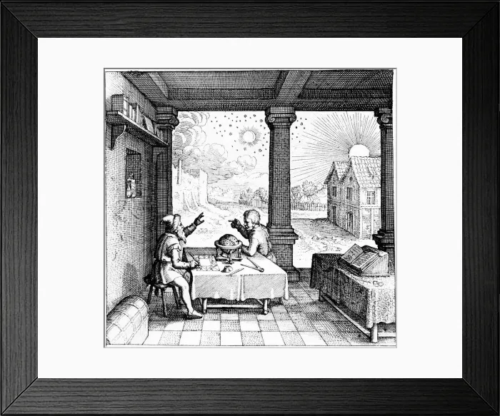 Framed Print : Astrologers preparing a horoscope, 1617-1619 Framed Print : Astrologers preparing a horoscope, 1617-1619