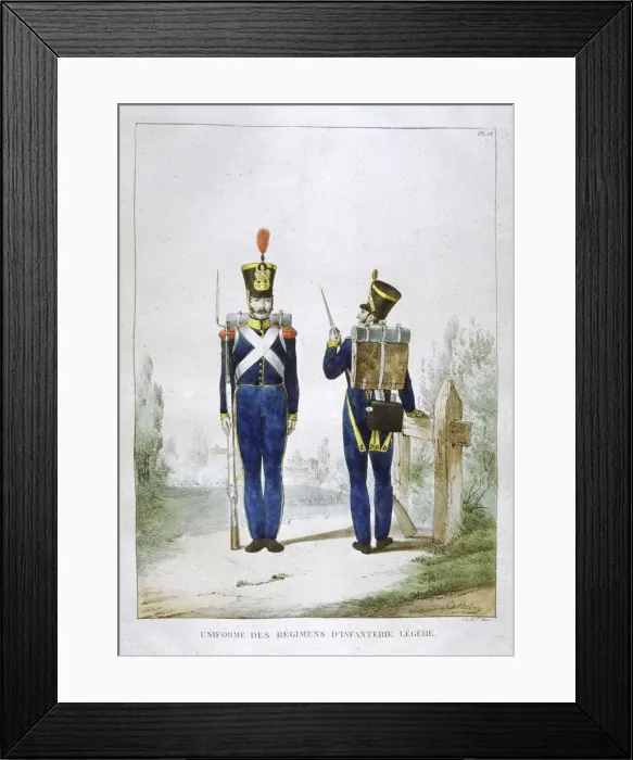Framed Print : Uniform of a regiment of light infantry, France, 1823. Artist: Charles Etienne Pierre Motte Framed Print : Uniform of a regiment of light infantry, France, 1823. Artist: Charles Etienne Pierre Motte