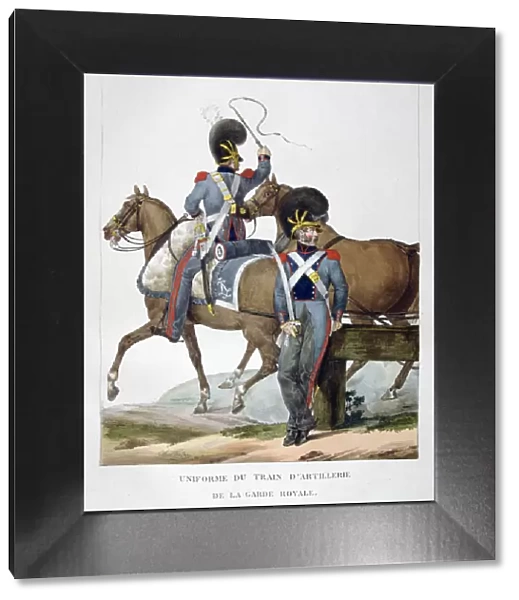 Uniform of a regiment of horse artillery train of the royal guard, France, 1823. Artist: Charles Etienne Pierre Motte