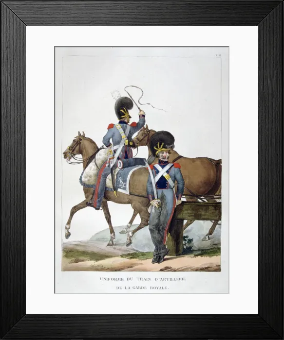 Framed Print : Uniform of a regiment of horse artillery train of the royal guard, France, 1823. Artist: Charles Etienne Pierre Motte Framed Print : Uniform of a regiment of horse artillery train of the royal guard, France, 1823. Artist: Charles Etienne Pierre Motte