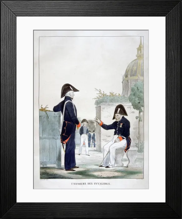 Framed Print : Uniform of the Invalides, France, 1823. Artist: Charles Etienne Pierre Motte Framed Print : Uniform of the Invalides, France, 1823. Artist: Charles Etienne Pierre Motte