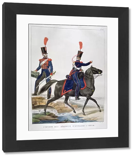 Uniform of a regiment of horse artillery, France, 1823. Artist: Charles Etienne Pierre Motte