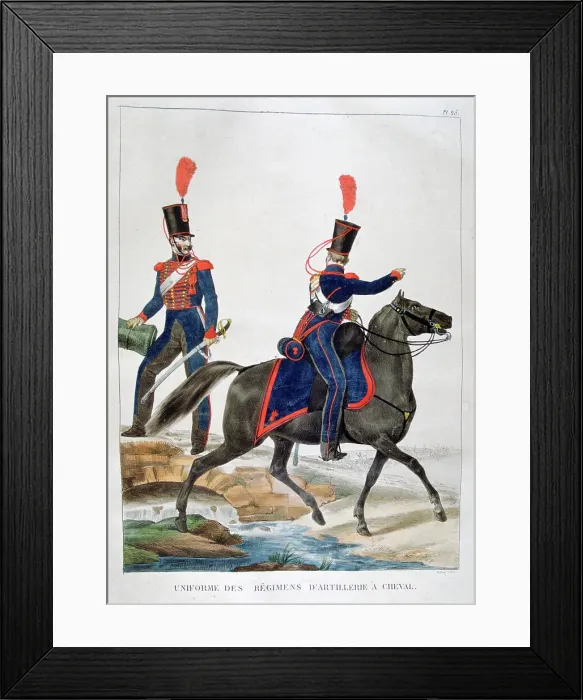 Framed Print : Uniform of a regiment of horse artillery, France, 1823. Artist: Charles Etienne Pierre Motte Framed Print : Uniform of a regiment of horse artillery, France, 1823. Artist: Charles Etienne Pierre Motte