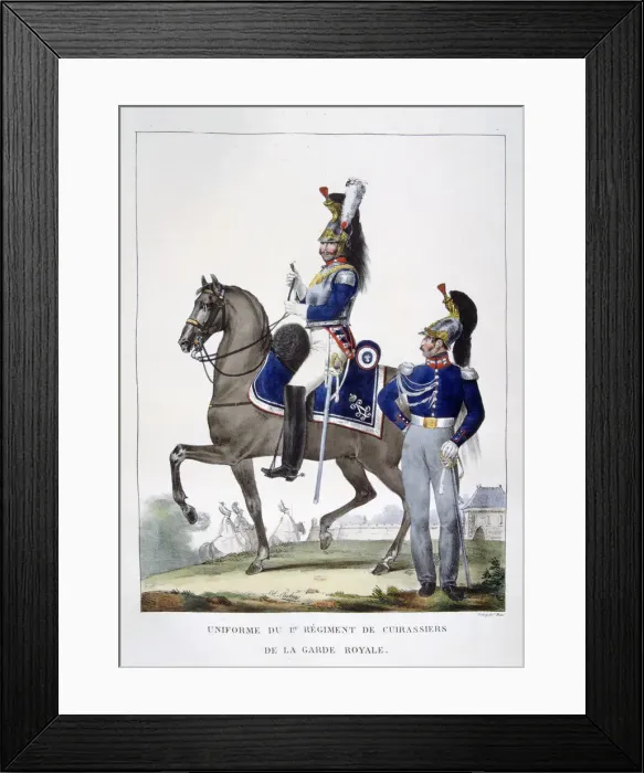 Framed Print : Uniform of the 1st Regiment of Chasseurs of the royal guard, France, 1823. Artist: Charles Etienne Pierre Motte Framed Print : Uniform of the 1st Regiment of Chasseurs of the royal guard, France, 1823. Artist: Charles Etienne Pierre Motte