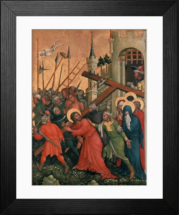 Framed Print : Victory of King Ludwig I of Hungary over the Bulgarians in 1377, 1430 Artist: Lambrechter Votivtafel Framed Print : Victory of King Ludwig I of Hungary over the Bulgarians in 1377, 1430 Artist: Lambrechter Votivtafel